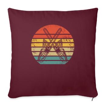 Bûcheron forestier boisé - Housse de coussin décorative 45 x 45 cm - bordeaux - Devant