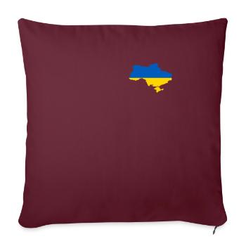 Carte Ukraine Ukraine Ukrainien Ukrainien Amusant - Housse de coussin décorative 45 x 45 cm - bordeaux - Devant