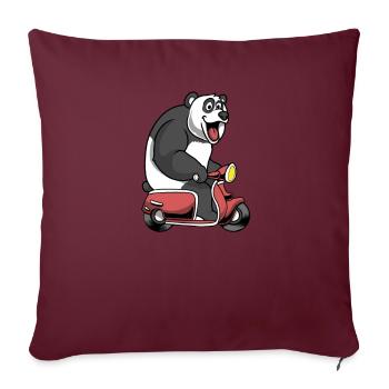 Scooter scooter mobylette scooter - Housse de coussin décorative 45 x 45 cm - bordeaux - Devant