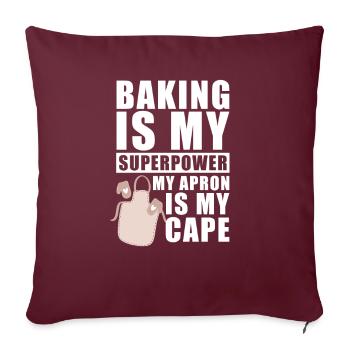 Bäcker Backen Konditor - Sofakissenbezug 45 x 45 cm - Burgunderrot - Vorne