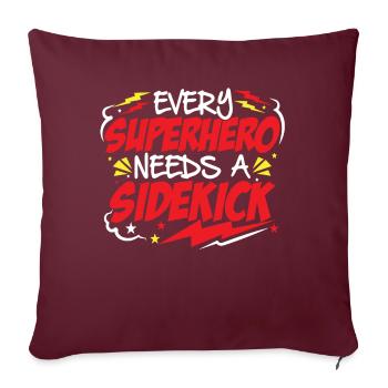 Superhero Dad and Sidekicks Matching - Sofakissenbezug 45 x 45 cm - Burgunderrot - Vorne