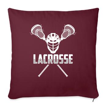 Lacrosse - Sofakissenbezug 45 x 45 cm - Burgunderrot - Vorne