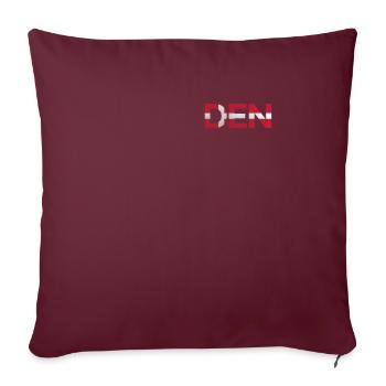 Danemark Drapeau danois Danmark Denmark - Housse de coussin décorative 45 x 45 cm - bordeaux - Devant