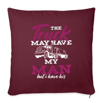 Camionneur - Housse de coussin décorative 45 x 45 cm - bordeaux - Devant