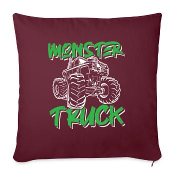 Monstertruck cool - Housse de coussin décorative 45 x 45 cm - bordeaux - Devant