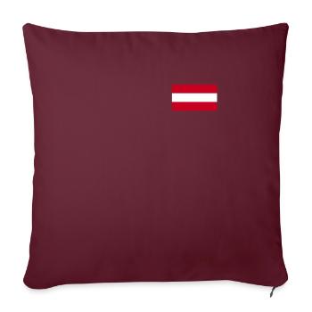 Autriche Flagge Austria Land Österreicher Wien - Housse de coussin décorative 45 x 45 cm - bordeaux - Devant