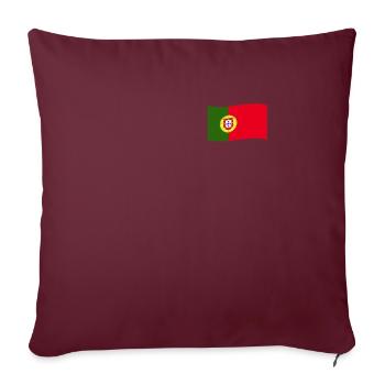 Portugal Drapeau Portugais Cadeau portugais - Housse de coussin décorative 45 x 45 cm - bordeaux - Devant
