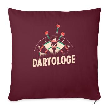 Dart Darter Dartsport - Sofakissenbezug 45 x 45 cm - Burgunderrot - Vorne