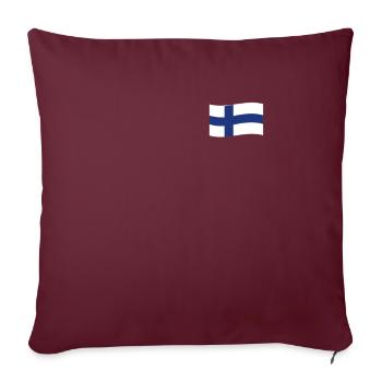 Finlande drapeau finland drapeau Finnish Finn pays - Housse de coussin décorative 45 x 45 cm - bordeaux - Devant
