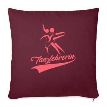 Tanzen Tänzer Tanz - Sofakissenbezug 45 x 45 cm - Burgunderrot - Vorne