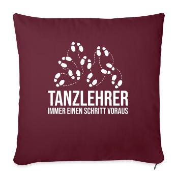 Tanzen Tänzer Tanz - Sofakissenbezug 45 x 45 cm - Burgunderrot - Vorne