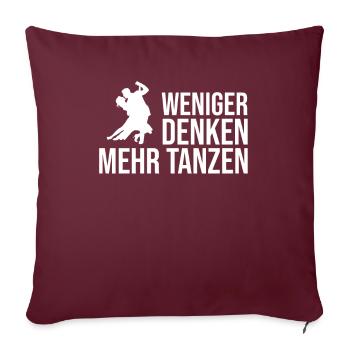 Tanzen Tänzer Tanz - Sofakissenbezug 45 x 45 cm - Burgunderrot - Vorne