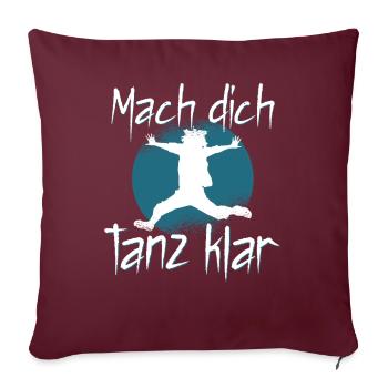 Tanzen Tänzer Tanz - Sofakissenbezug 45 x 45 cm - Burgunderrot - Vorne