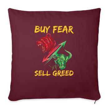 Stock Day Trading Bourse Forex Actions Trader - Housse de coussin décorative 45 x 45 cm - bordeaux - Devant