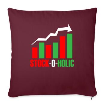 Stock Day Trading Bourse Forex Actions Trader - Housse de coussin décorative 45 x 45 cm - bordeaux - Devant