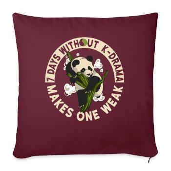 K-Pop Kpop K-Drama Korean Pop Musique - Housse de coussin décorative 45 x 45 cm - bordeaux - Devant