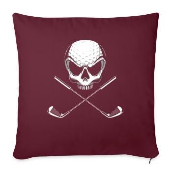 Golfeur Golf golf golf golf - Housse de coussin décorative 45 x 45 cm - bordeaux - Devant