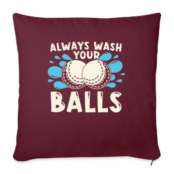 Golfeur Golf golf golf golf - Housse de coussin décorative 45 x 45 cm - bordeaux - Devant