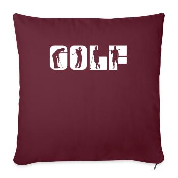 Golfeur Golf golf golf golf - Housse de coussin décorative 45 x 45 cm - bordeaux - Devant