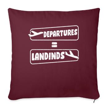 Pilote pilote - Housse de coussin décorative 45 x 45 cm - bordeaux - Devant