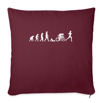 Triathlon Evolution - Sofakissenbezug 45 x 45 cm - Burgunderrot - Vorne