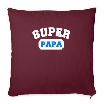 Super Papa Meilleur Papa Papa Chemise Super Papa - Housse de coussin décorative 45 x 45 cm - bordeaux - Devant