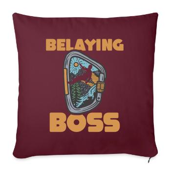 Alpinisme Grimpeurs - Housse de coussin décorative 45 x 45 cm - bordeaux - Devant