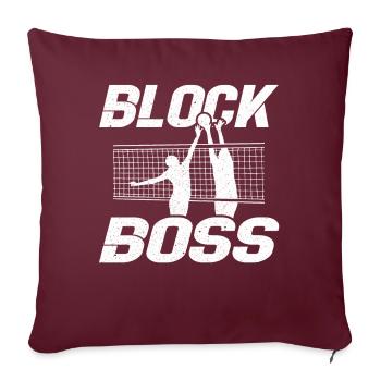 Volley-ball beach volley - Housse de coussin décorative 45 x 45 cm - bordeaux - Devant