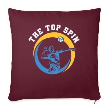Volley-ball beach volley - Housse de coussin décorative 45 x 45 cm - bordeaux - Devant