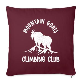 Escalade Alpinisme Grimpeurs - Housse de coussin décorative 45 x 45 cm - bordeaux - Devant