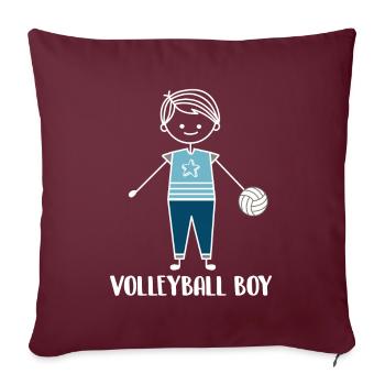 Volleyball Volleyball de plage - Housse de coussin décorative 45 x 45 cm - bordeaux - Devant
