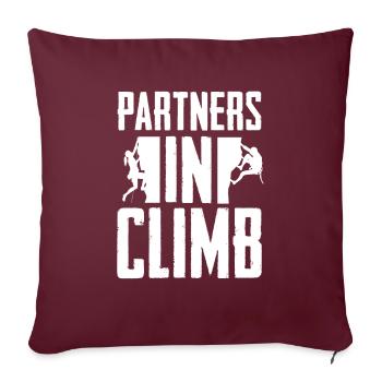 Escalade Alpinisme Grimpeurs - Housse de coussin décorative 45 x 45 cm - bordeaux - Devant