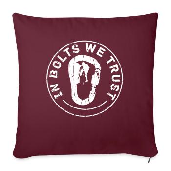 Escalade Alpinisme Grimpeurs - Housse de coussin décorative 45 x 45 cm - bordeaux - Devant