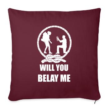 Escalade Alpinisme Grimpeurs - Housse de coussin décorative 45 x 45 cm - bordeaux - Devant