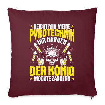 Pyrotechniker Feuerwerk Pyrotechnik Pyrotechnician - Sofakissenbezug 45 x 45 cm - Burgunderrot - Vorne