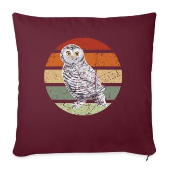 Hibou Hibou Hibou Hibou Animal Woody Hibou Grange Hibou Amusant - Housse de coussin décorative 45 x 45 cm - bordeaux - Devant