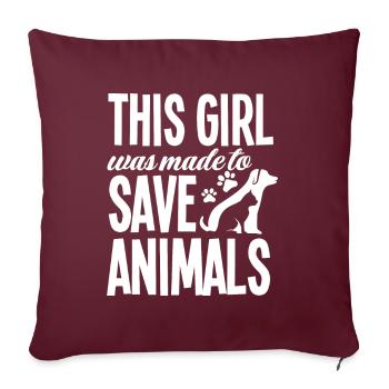 Drôle de vétérinaire vétérinaire Vétérinaire Cadeau - Housse de coussin décorative 45 x 45 cm - bordeaux - Devant