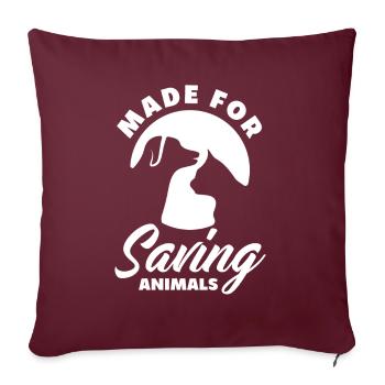 Drôle de vétérinaire vétérinaire Vétérinaire Cadeau - Housse de coussin décorative 45 x 45 cm - bordeaux - Devant
