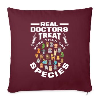 Drôle de vétérinaire vétérinaire Vétérinaire Cadeau - Housse de coussin décorative 45 x 45 cm - bordeaux - Devant
