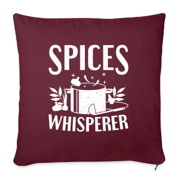 Kitchen Spices Whisperer Cook Chef - Sofa pillowcase 17,3'' x 17,3'' (45 x 45 cm) - burgundy - Front