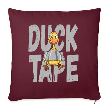 Ruban adhésif de canard pour hommes et femmes - Housse de coussin décorative 45 x 45 cm - bordeaux - Devant