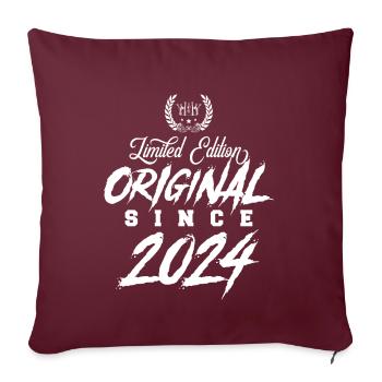 Édition limitée 2024 - Housse de coussin décorative 45 x 45 cm - bordeaux - Devant