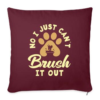 Toiletteur pour chiens Toiletteur pour chiens Salon pour chiens Toiletteurs pour chiens - Housse de coussin décorative 45 x 45 cm - bordeaux - Devant