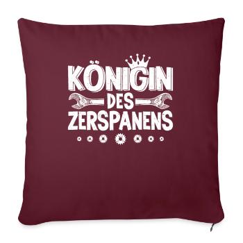 Zerspanungsmechaniker Dreher Fräser CNC Machinist - Sofakissenbezug 45 x 45 cm - Burgunderrot - Vorne