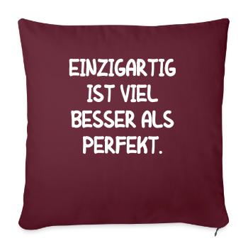 Einzigartig Besonders Zicke Frauen Männer Geschenk - Sofakissenbezug 45 x 45 cm - Burgunderrot - Vorne
