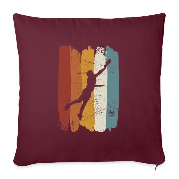 Retro vintage Ultimate Frisbee - Sofakissenbezug 45 x 45 cm - Burgunderrot - Vorne