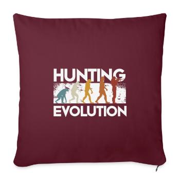 Évolution des chasseurs - Housse de coussin décorative 45 x 45 cm - bordeaux - Devant