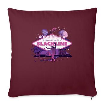 Slackline, Urbain & Lifestyle - Housse de coussin décorative 45 x 45 cm - bordeaux - Devant