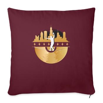 Slackline, Urbain & Lifestyle - Housse de coussin décorative 45 x 45 cm - bordeaux - Devant