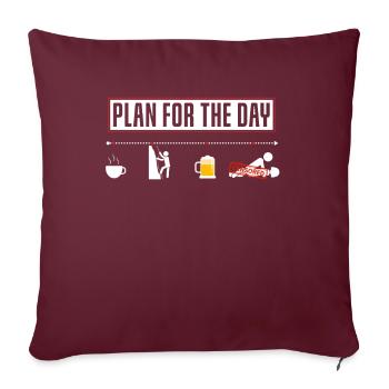 Plan amusant pour la journée randonnée escalade de bloc - Housse de coussin décorative 45 x 45 cm - bordeaux - Devant